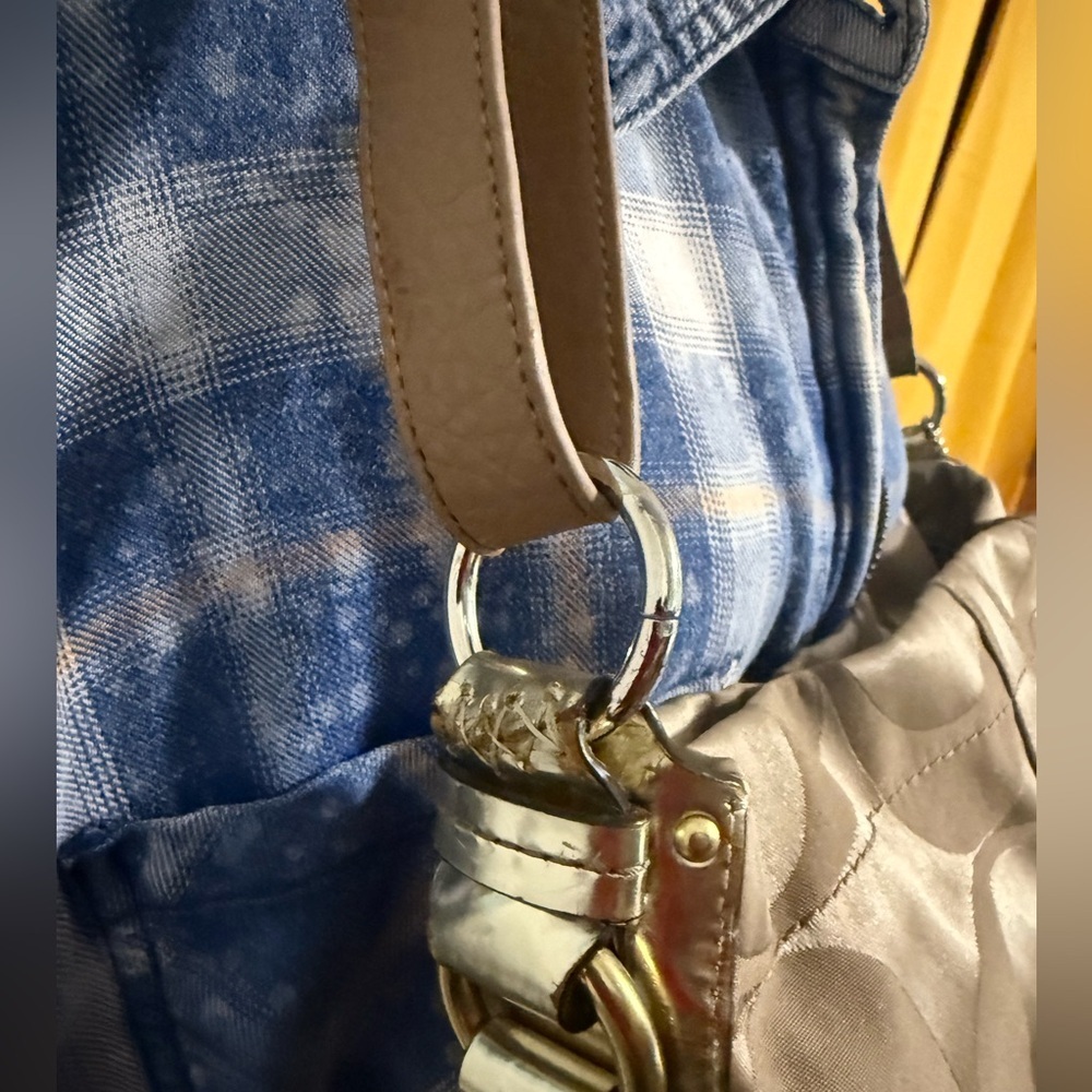 Coach Monogram 2008 Brown and Gold Bag shoulder bag! Gorgeous Accents. 💕 - Picture 6 of 14